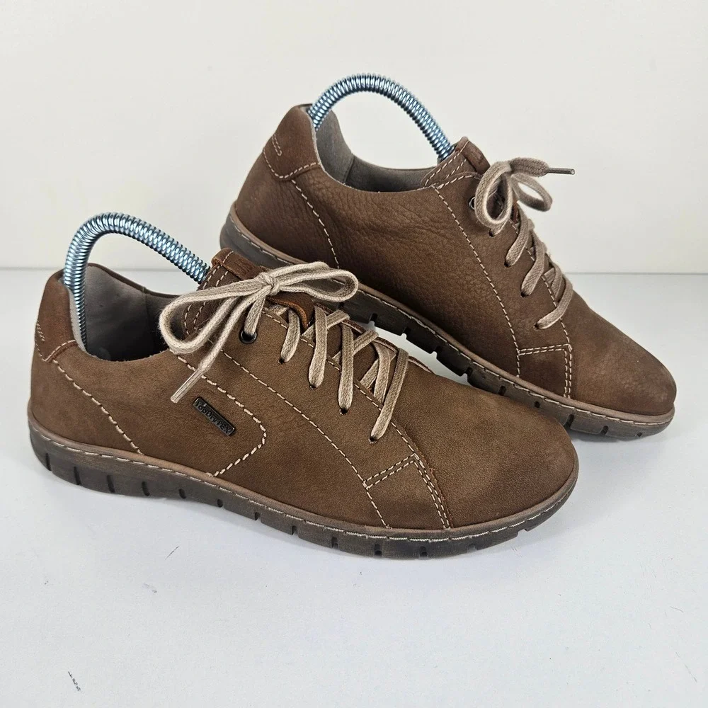 Josef Seibel Steffi 62 Womens 8.5 TopDry TEX Leather Sneakers Waterproof Lace Up